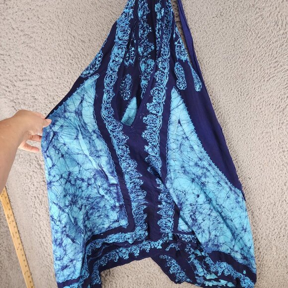 Advance Apparel Dress Womens One Size Blue Beach Halter Tie Summer *GUC* - Picture 7 of 9